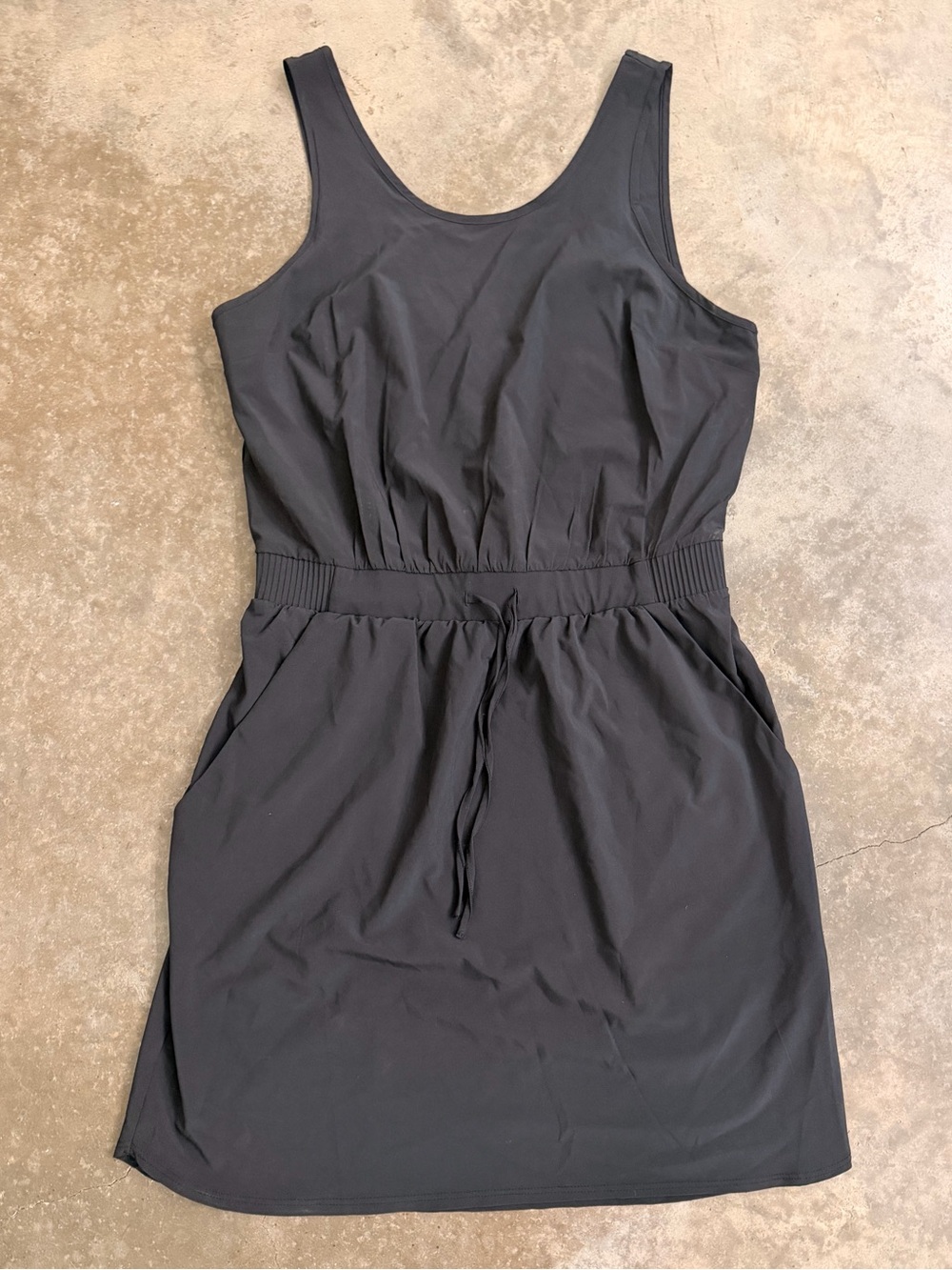 All in Motion Black Athletic Dress Drawstring Waist Pockets S Game Day Sporty